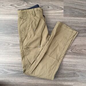 Volcom Pants 31 Thai Green Nylon Stretch Drawstring Utility Zip Pocket Hiking